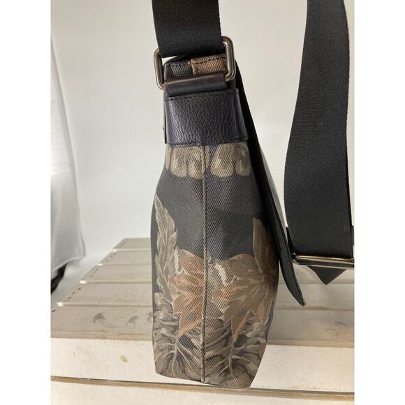 COACH F72087 CANVAS, LEATHER FLORAL MESSENGER CROSSBODY BAG - Picture 2 of 16